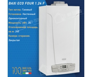 Настенный газовый котел Baxi Eco Four 1.24 F
