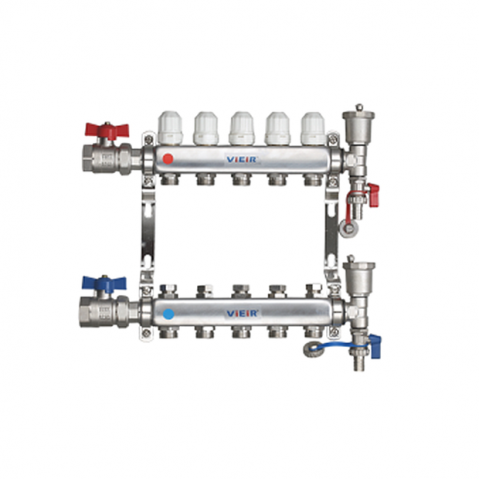 VIEIR Коллекторная группа НЕРЖ 1 х 4 вых. VR115-04