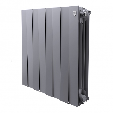 Биметаллический радиатор Royal Thermo PianoForte 500 – 8 секц. (Серебристый)