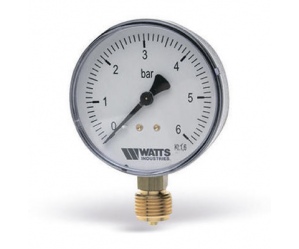Предохранительная арматура Watts Манометр радиальный F+R200(MDR) 1/4'' (0-6 bar) 10007378