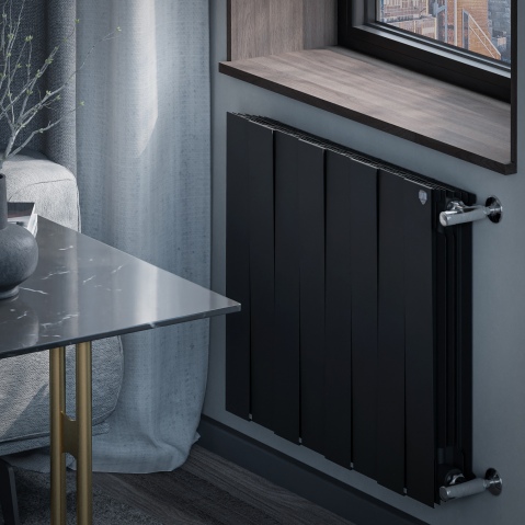 Биметаллический радиатор Royal Thermo PianoForte 500 – 8 секц. (Черный)