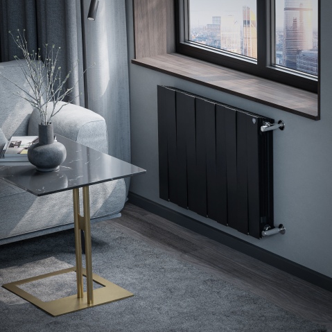 Биметаллический радиатор Royal Thermo PianoForte 500 – 10 секц.(Черный)